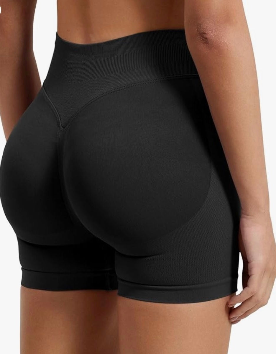 Seamless Sport Yoga High Waist Shorts Leggings Sport Yoga Gym Running Scrunch Butt Shorts